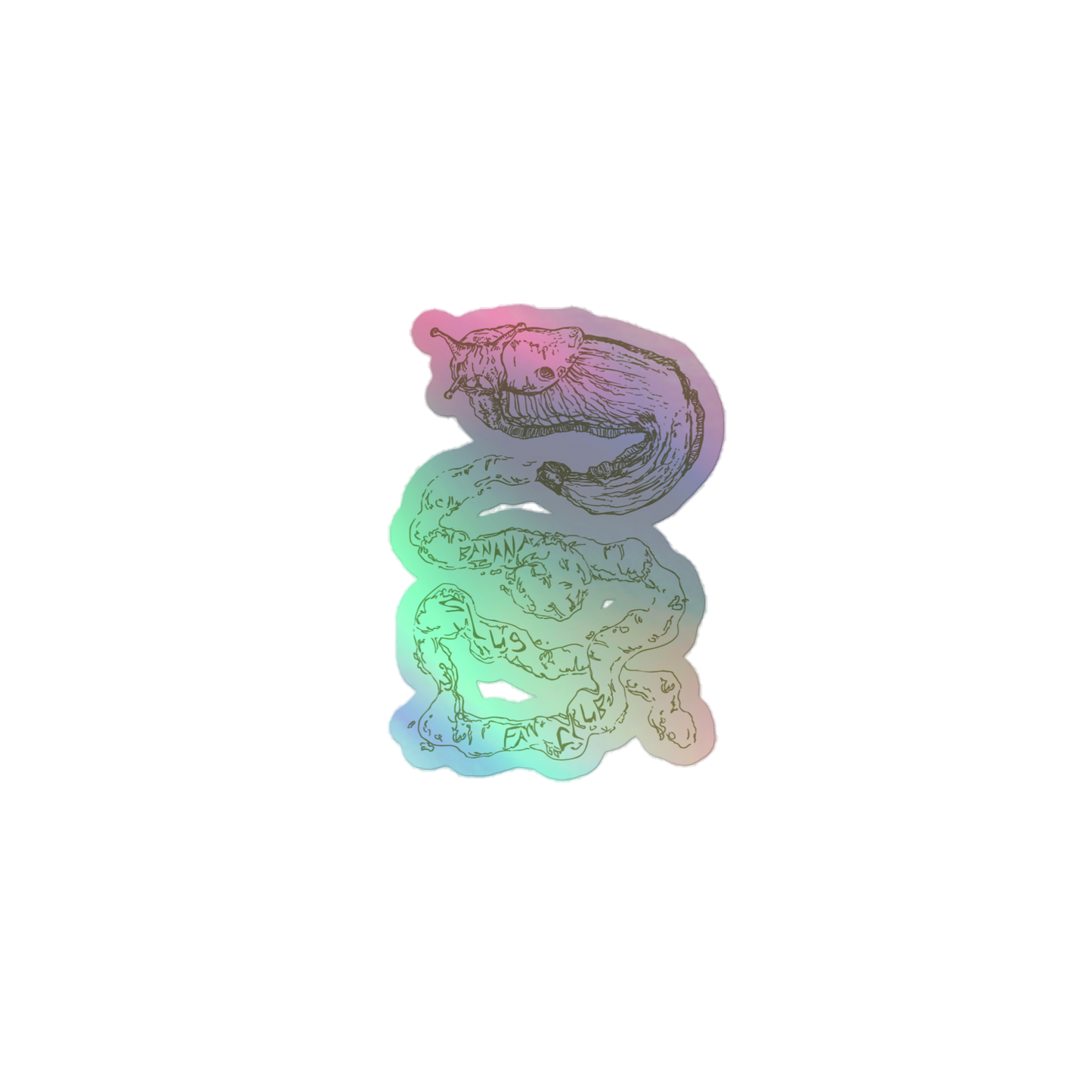 Holographic Sticker - Banana Slug Fan Club