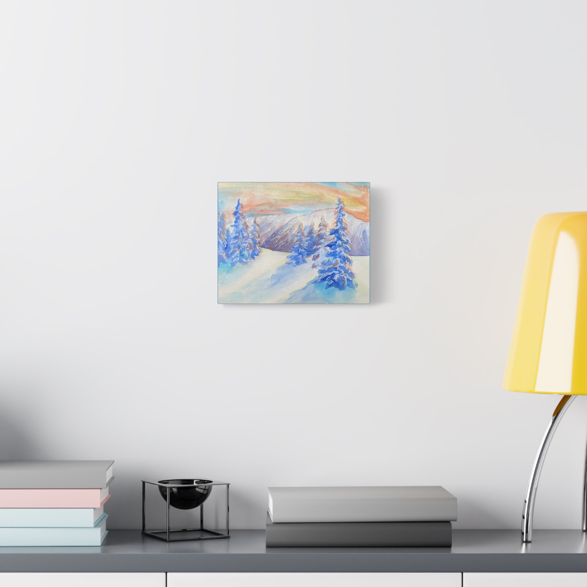Canvas Print - Winter Wonderland Watercolor Landscape Painting