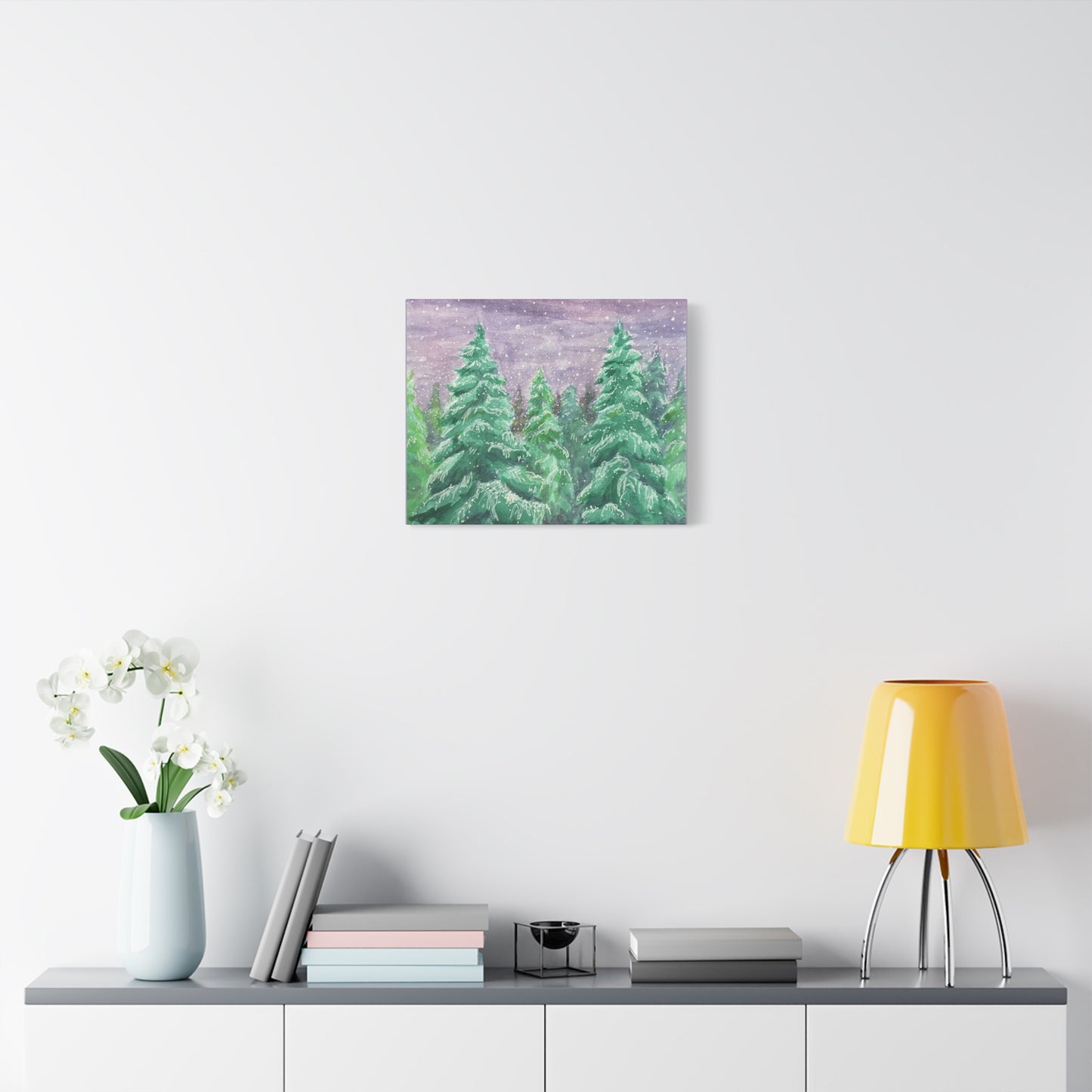 Matte Canvas Print - Snowy Spruces