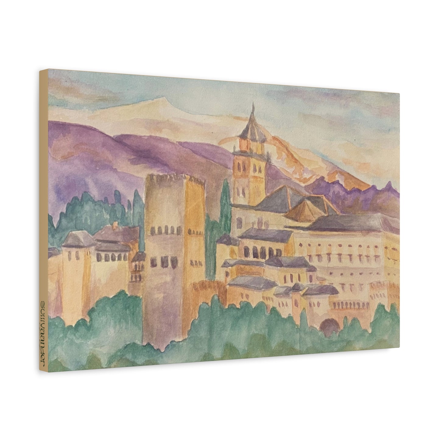 Matte Canvas Print - Alhambra in Granada, Spain