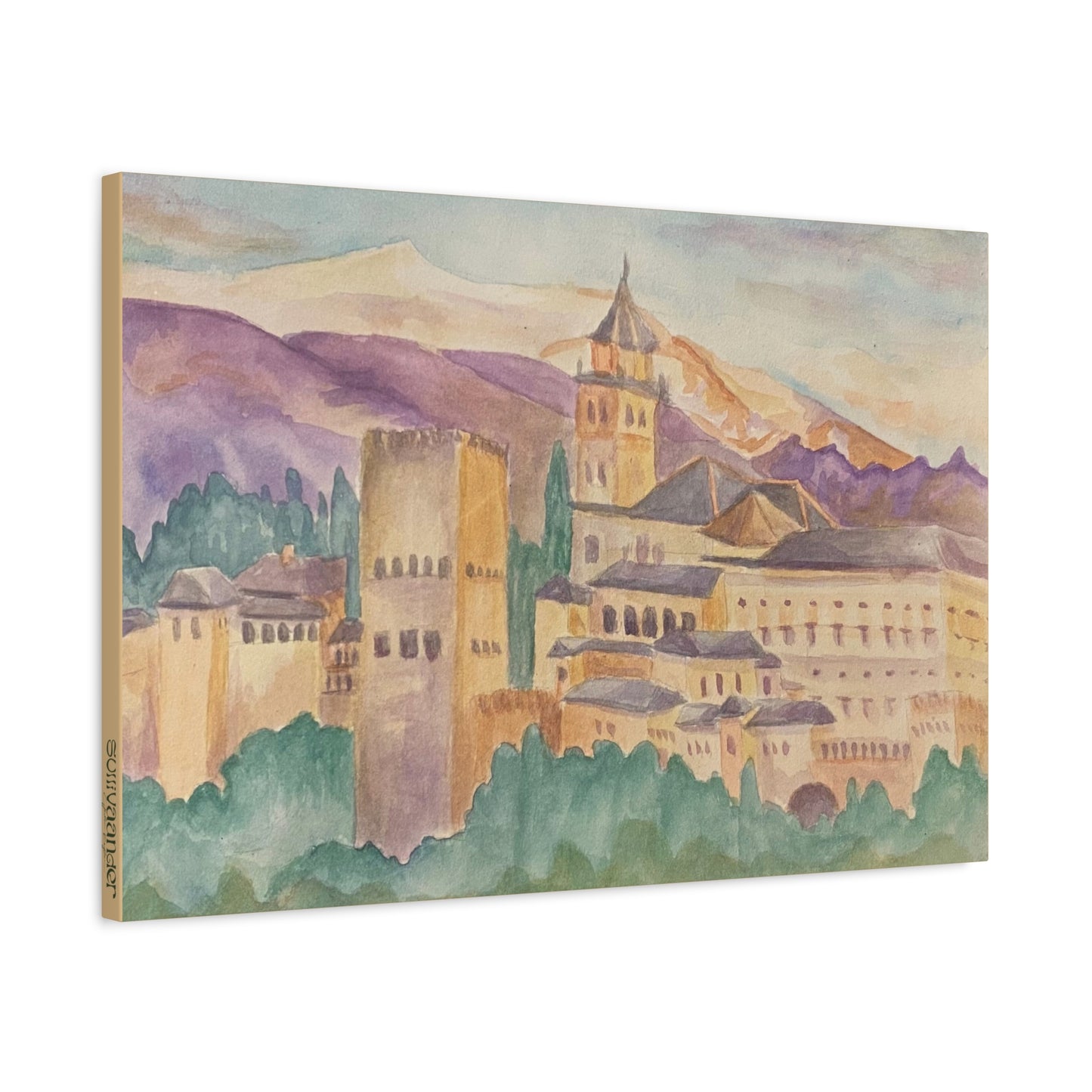 Matte Canvas Print - Alhambra in Granada, Spain