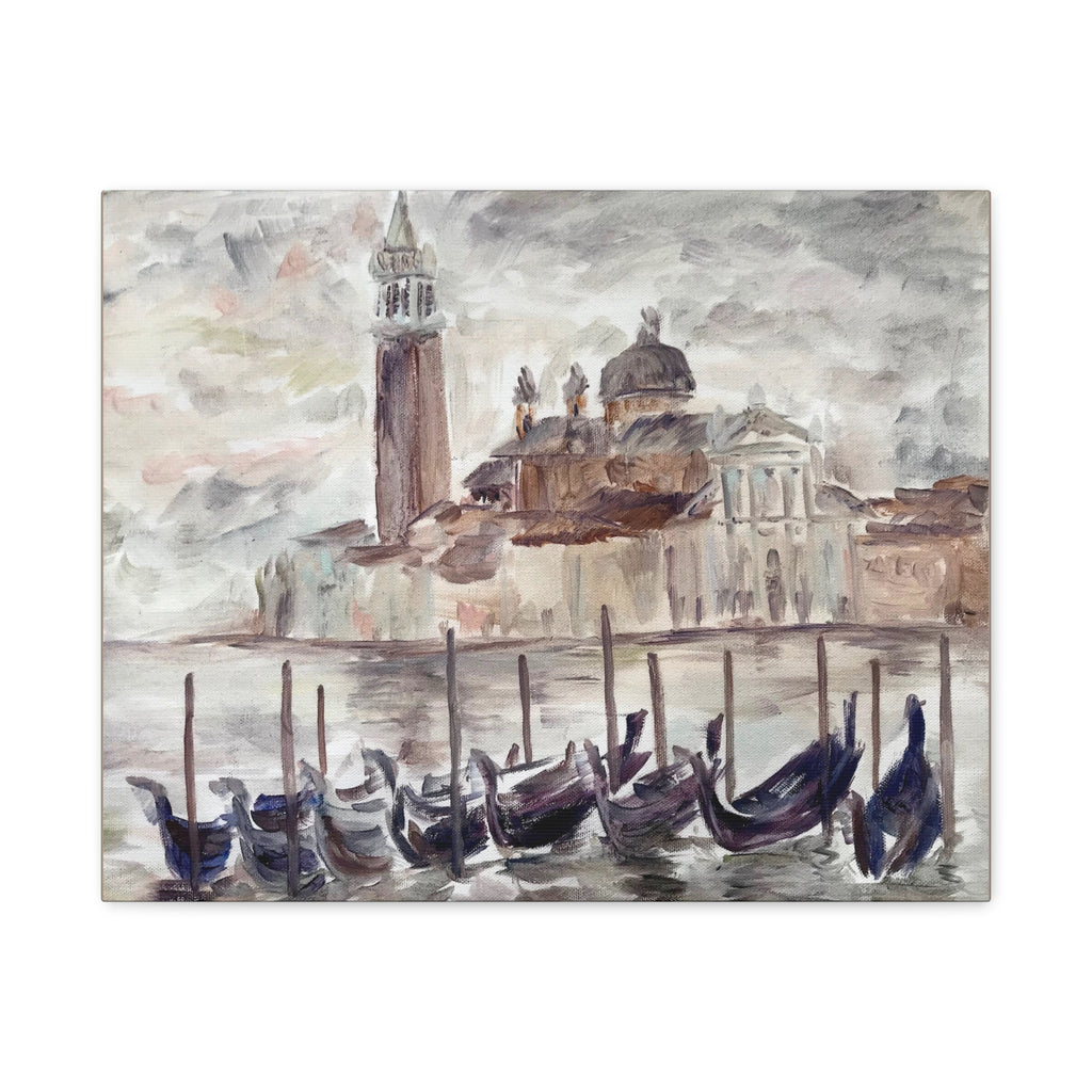 Canvas Print - Venetian Gondola, Plein-Air Oil Painting, Venice Italy