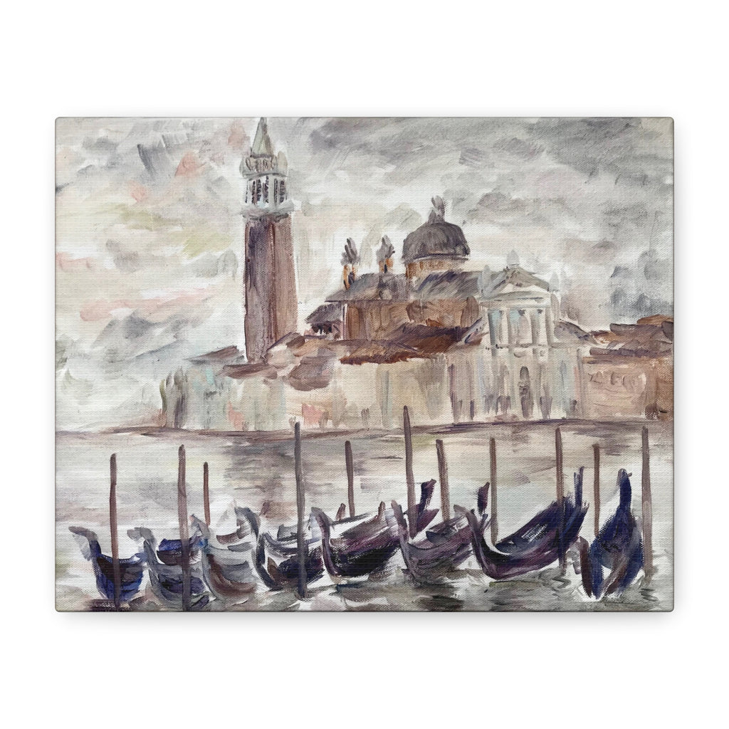 Canvas Print - Venetian Gondola, Plein-Air Oil Painting, Venice Italy