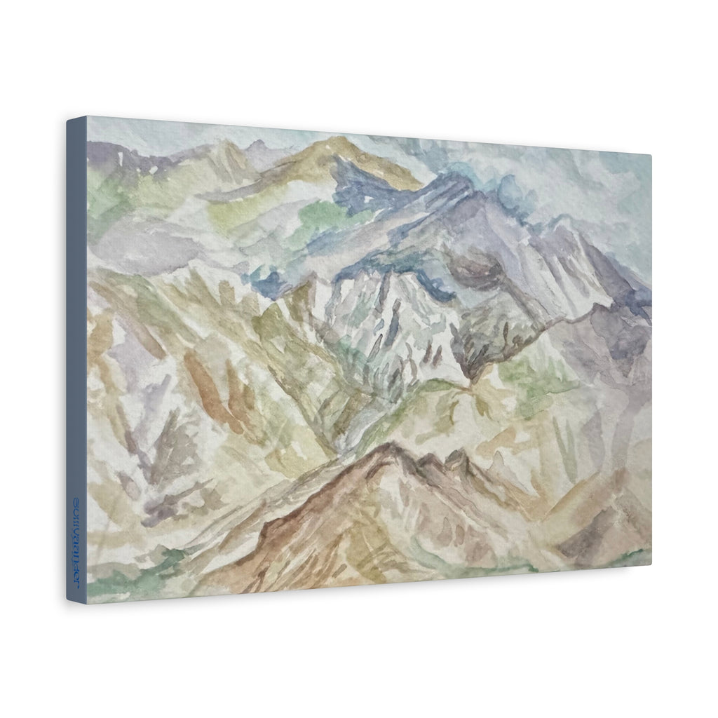 Canvas Print - Watercolor Painting of Himalayan Mountains