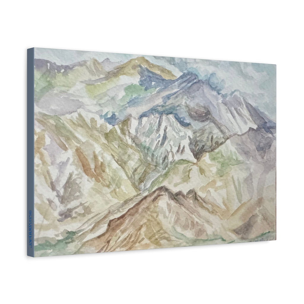 Canvas Print - Watercolor Painting of Himalayan Mountains
