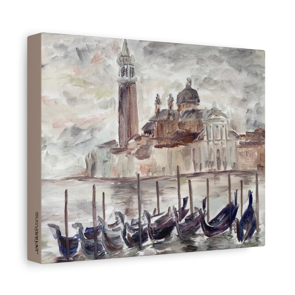 Canvas Print - Venetian Gondola, Plein-Air Oil Painting, Venice Italy
