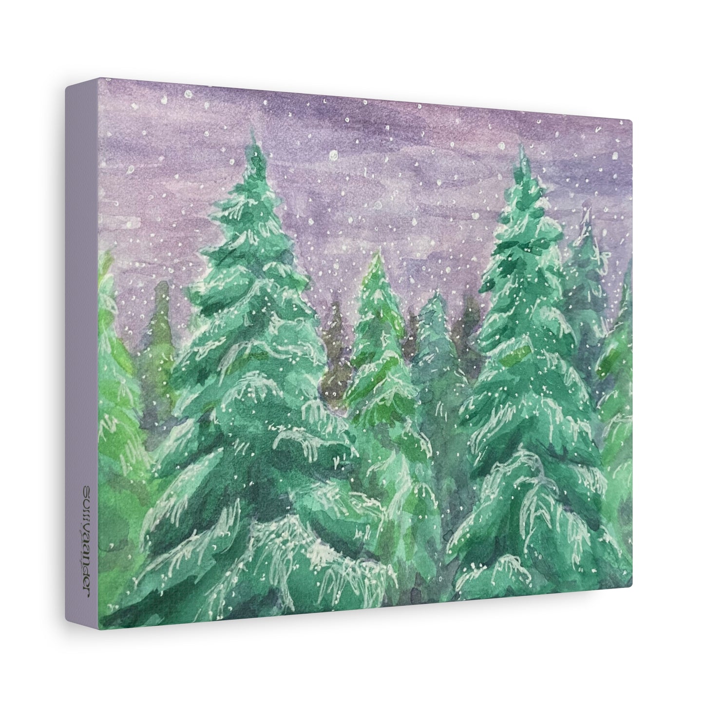 Matte Canvas Print - Snowy Spruces