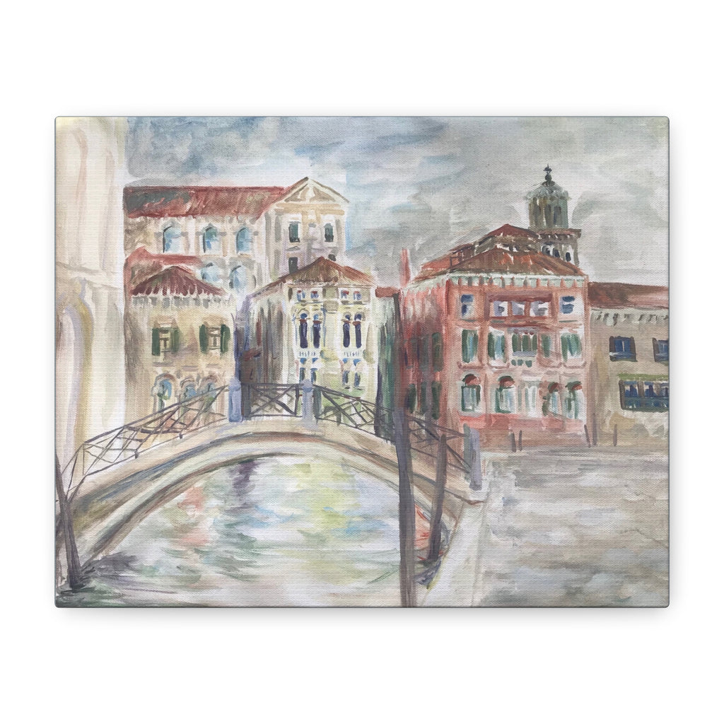 Canvas Print - Venice, Italy, Canal & City Landscape Plein-Air Oil Painting