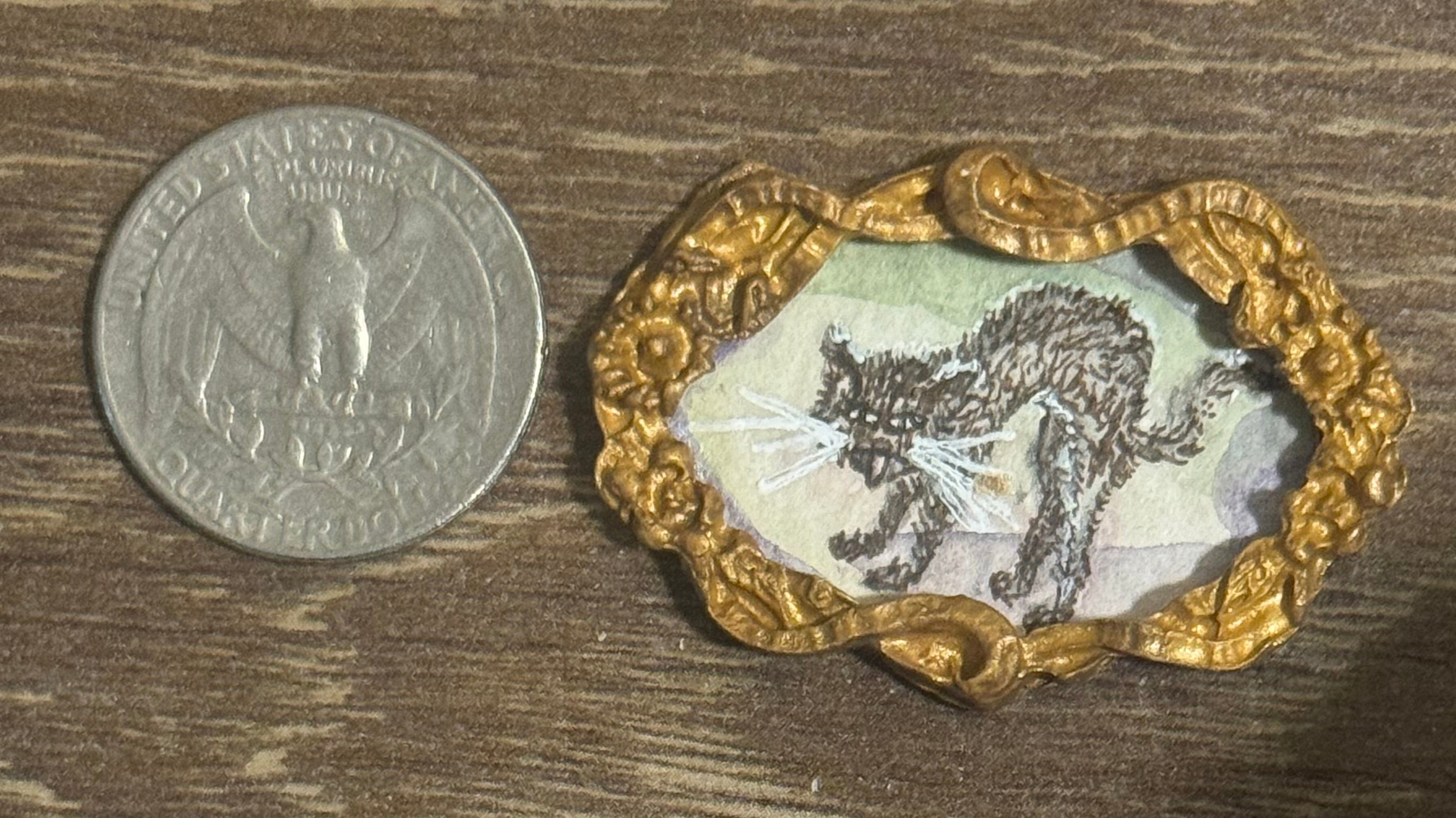 Mini Painting - Black Cat