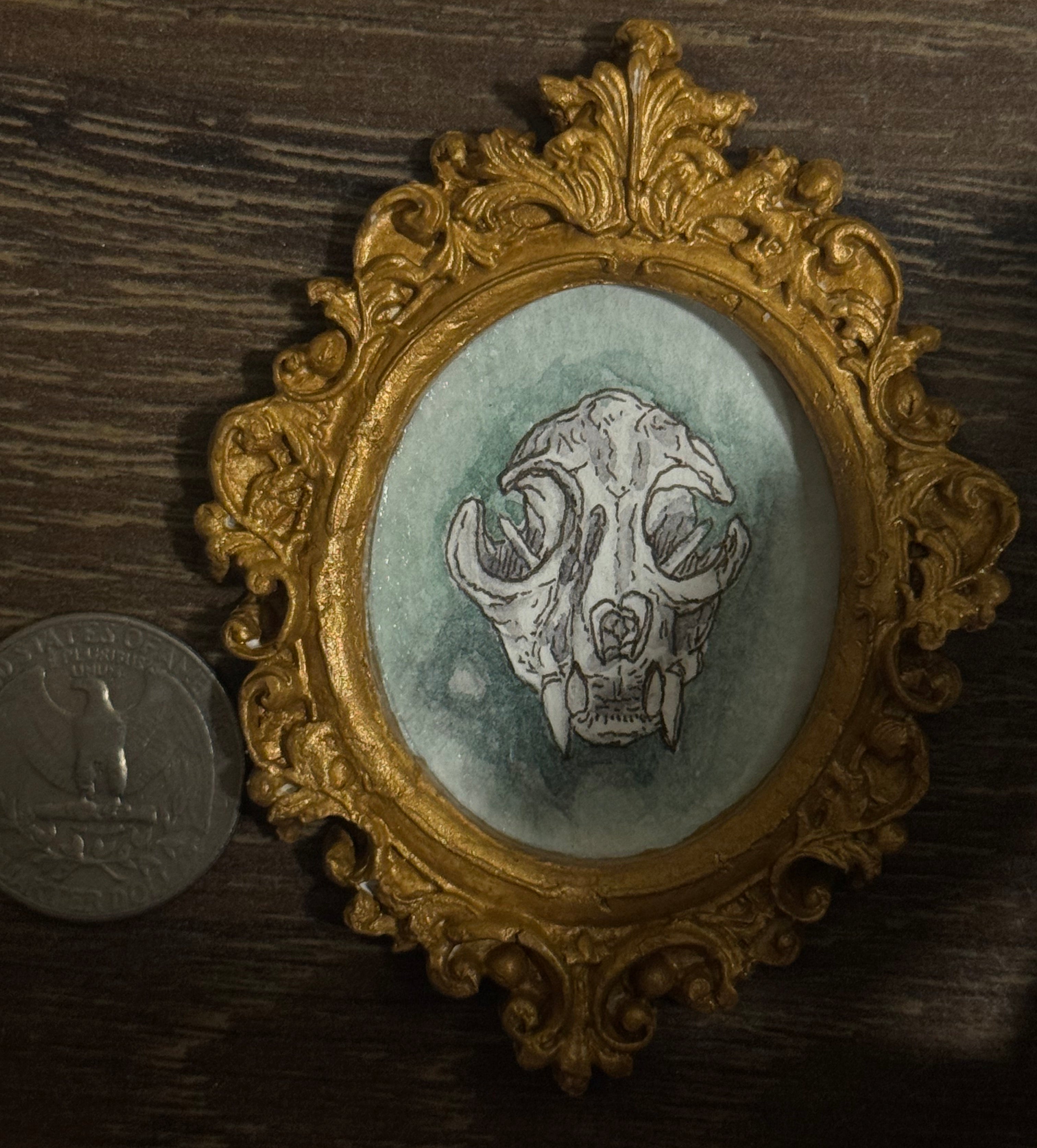 Mini Painting - Skull of a Cat