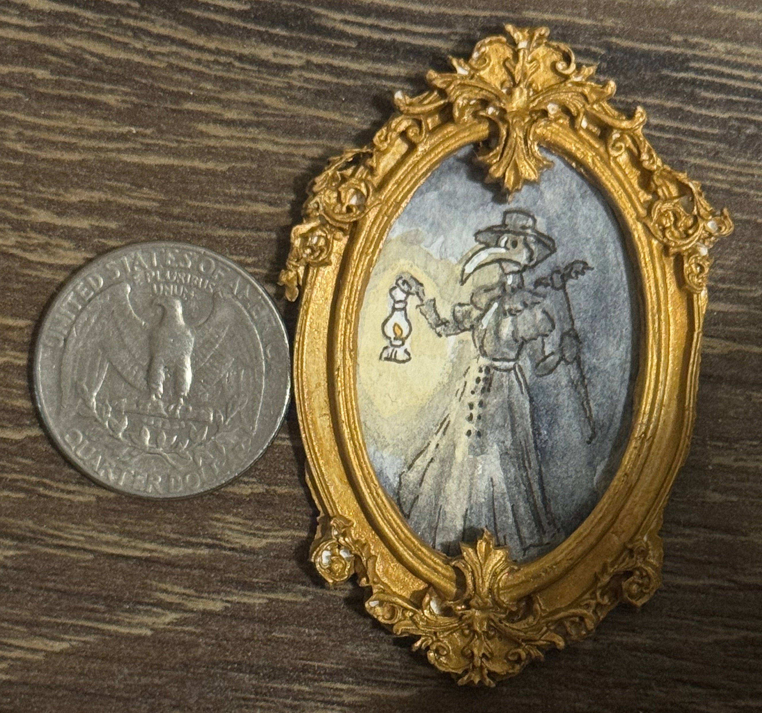 Mini Painting - Plague Doctor with Lantern