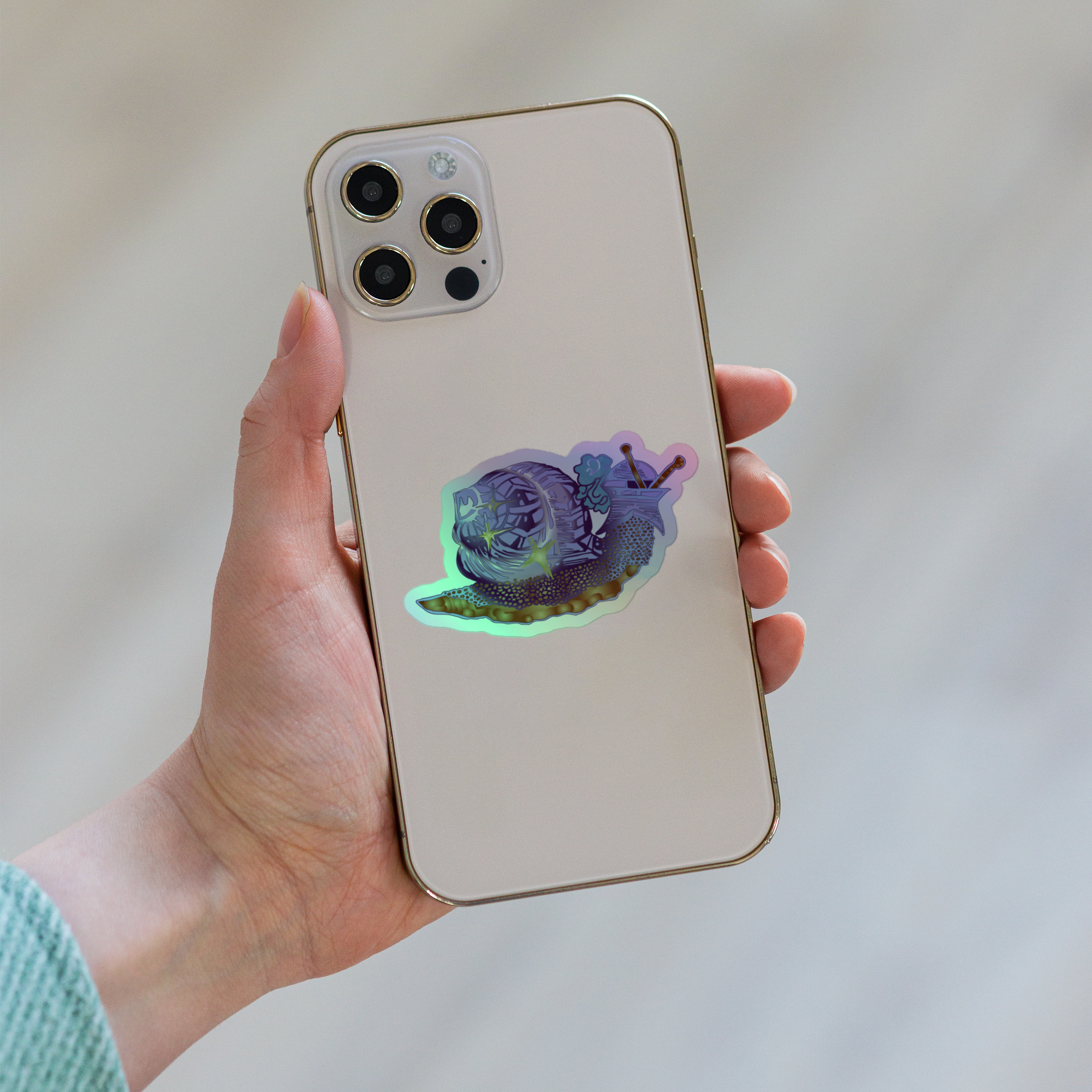 Holographic Sticker - Snail Armor