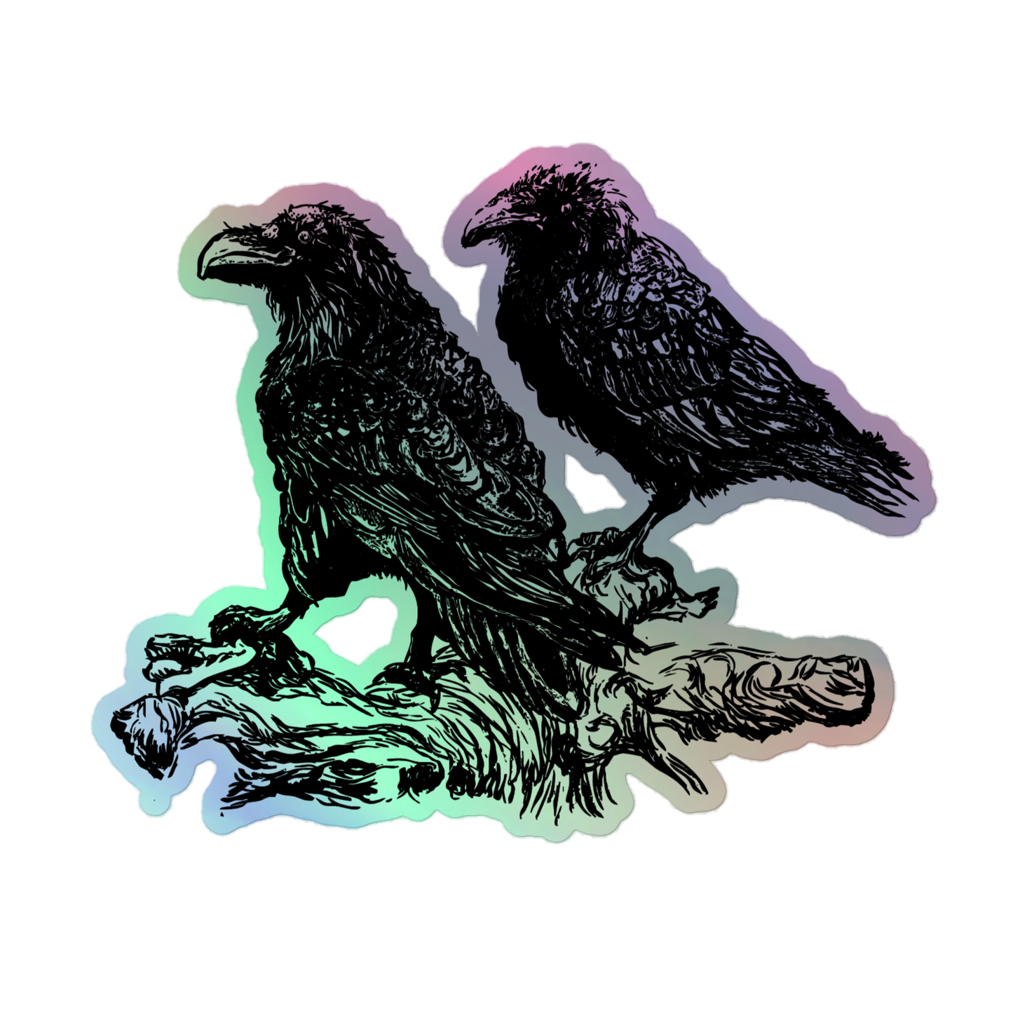 Holographic Sticker - Ravens