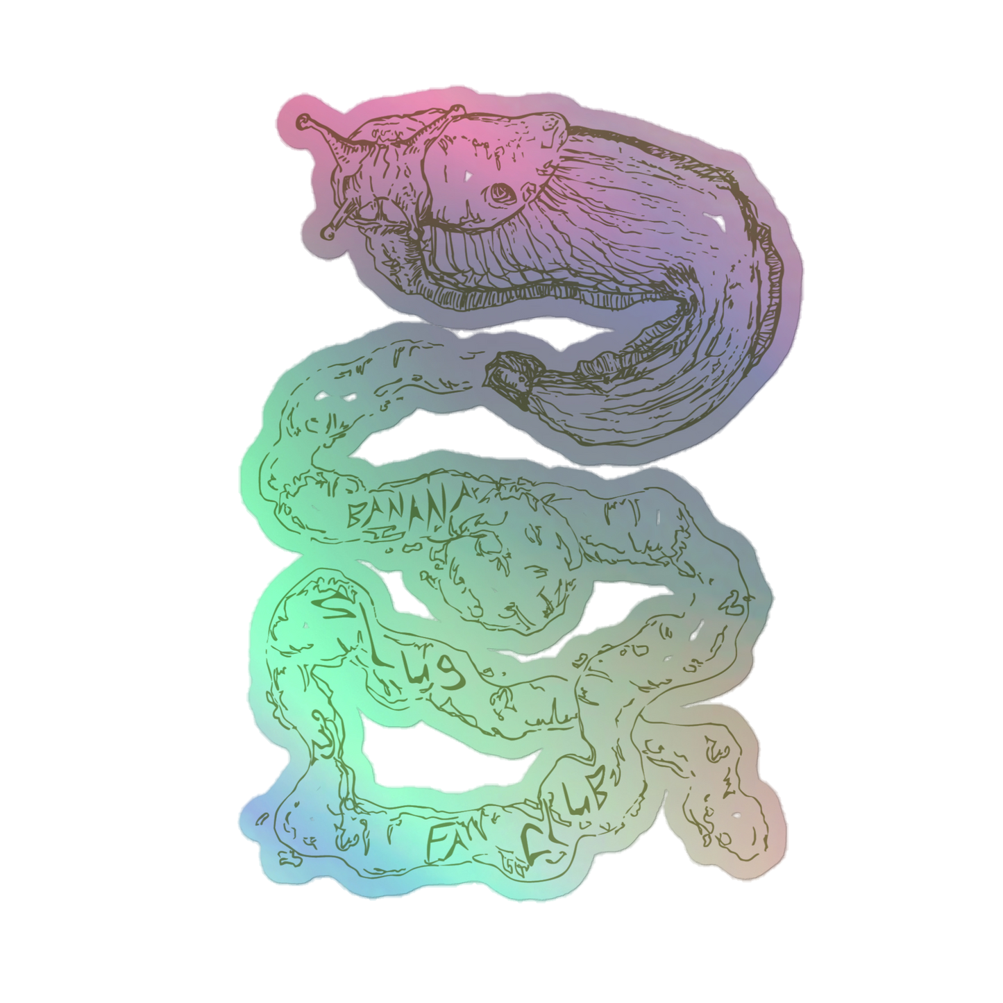 Holographic Sticker - Banana Slug Fan Club