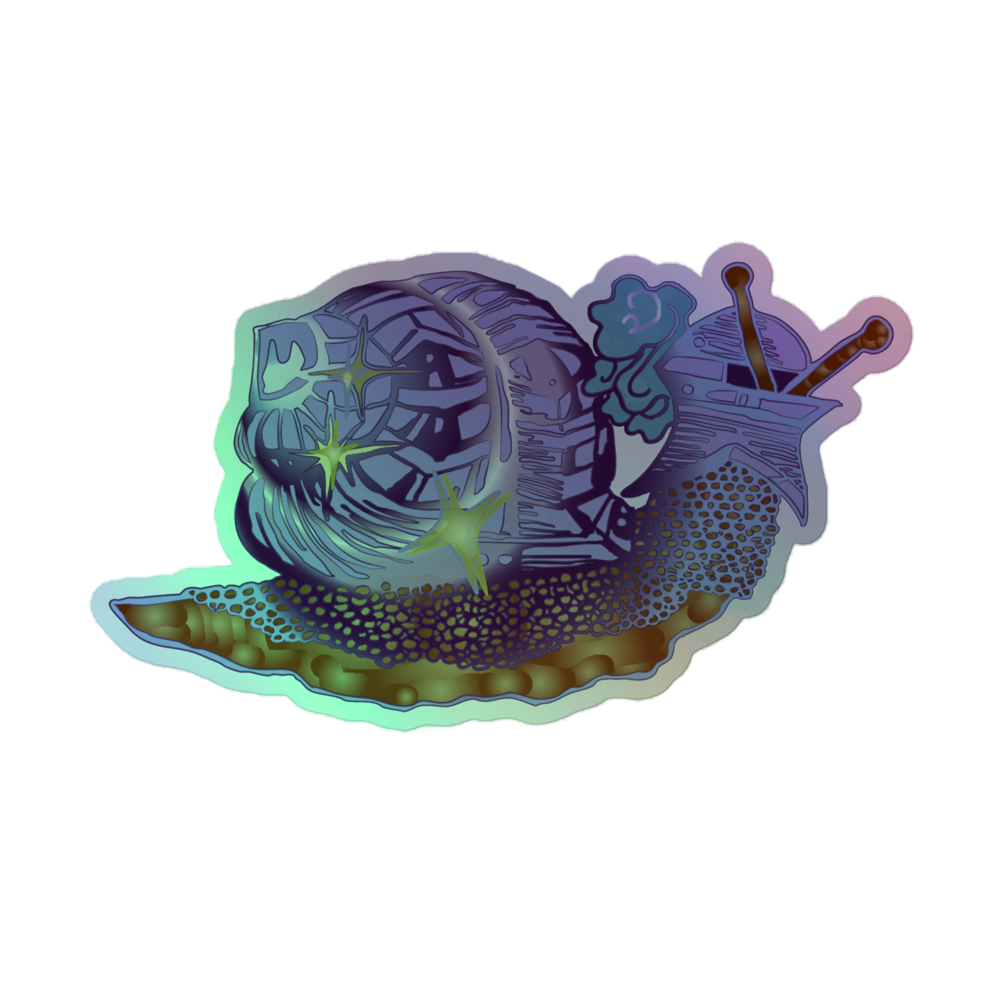 Holographic Sticker - Snail Armor